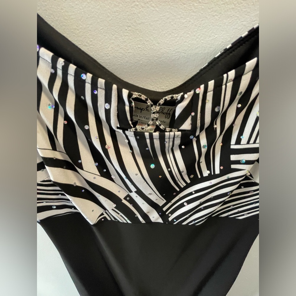 JOSEPH RIBKOFF Sleeveless Midi Dress - Sequinned Top and Ruffle Bottom Size 10 - Picture 7 of 13